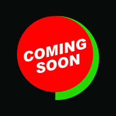 Red Vector Banner coming soon