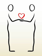 mental health. Coronavirus, Covid 19. It can be used as a mental health logo or icon. Hand drawn lines. vector.