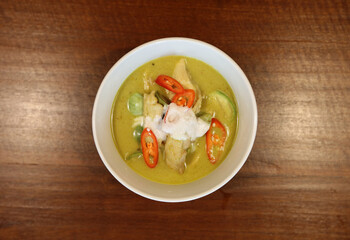 Thai Food Chicken Green Curry.