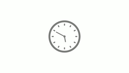 Amazing gray color clock isolated on white background,dark clock icon