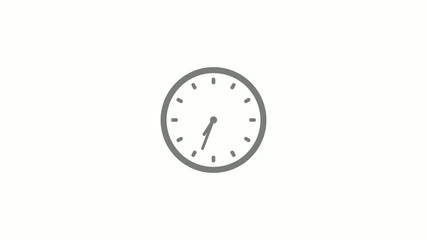 Amazing gray clock on white background,Counting down clock icon