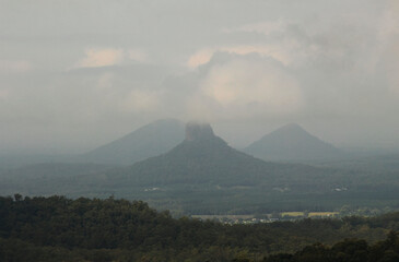 clouds over the mountains