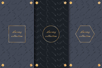 Set of luxury packaging with arrows