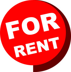 Red Vector Banner for rent