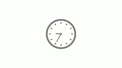 Amazing gray clock on white background,Counting down clock icon