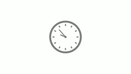 Amazing gray clock on white background,Counting down clock icon