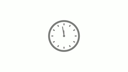 Amazing gray clock on white background,Counting down clock icon