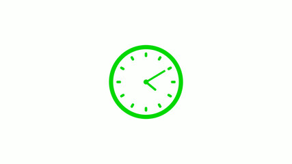 New green color counting down clock icon,green color clock animation,clock image