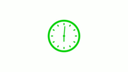 New green color counting down clock icon,green color clock animation,clock image