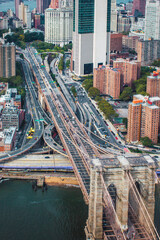 traffic in a brooklyn bridge in new york