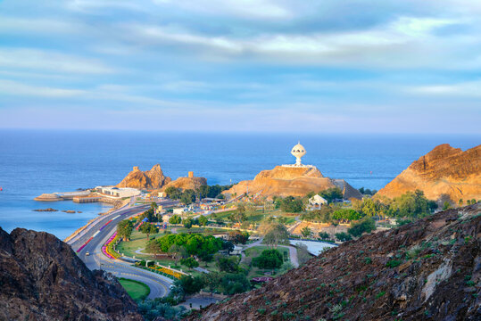 Muttrah Corniche in Muscat, Oman. famous tourist places of sultanate of Oman.