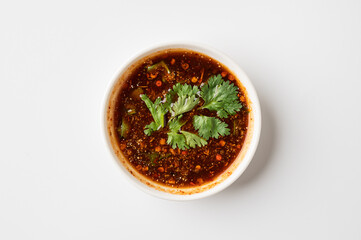 Thai Dipping Sauce thai food style on White background
