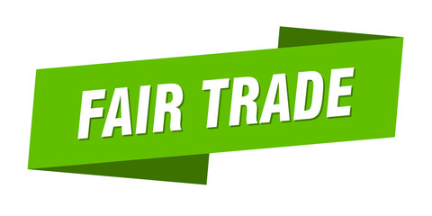 fair trade banner template. fair trade ribbon label sign
