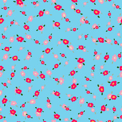 Seamless floral pattern. Floral print. Small flowers. Print for printing on fabric, wallpaper, postcards, paper and various surfaces.