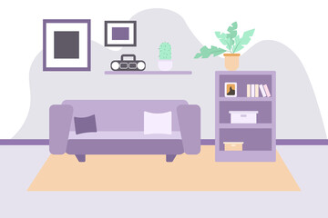 illustration of the living room interior