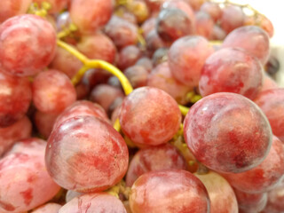 red grapes close up