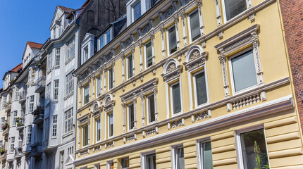 Decorated facade of a historic house in Flensburg