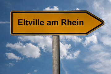 Obraz premium Wegweiser Eltville am Rhein