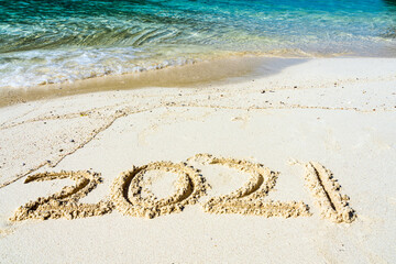 The year 2021 in the sand