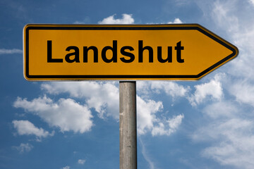 Obraz premium Wegweiser Landshut