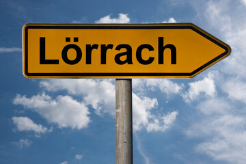 Obraz premium Wegweiser Lörrach