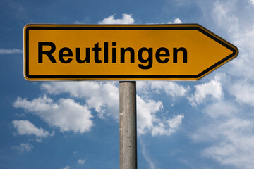 Obraz premium Wegweiser Reutlingen