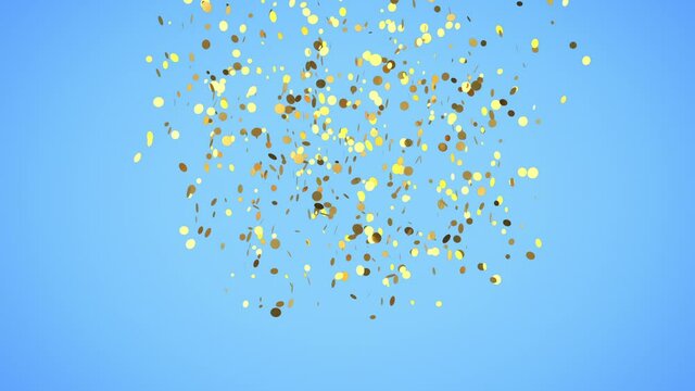 Gift box / confetti /CG / mask / blue