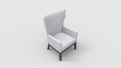 3D rendering of a high chair armchair interior product seat