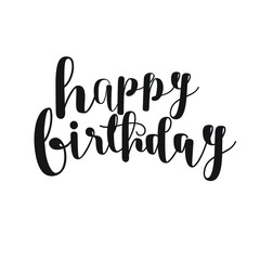 Happy Birthday Hand Written Script Font - Transparent Graphic Design Birthday Art - Invitation Design