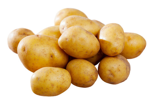 Pile of raw potatoes