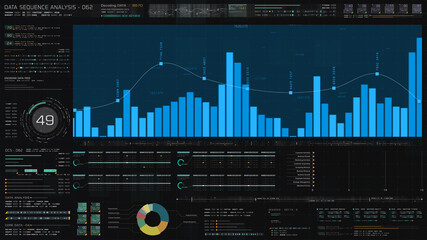 Business stock market, trading, info graphic with animated graphs, charts and data numbers insight...