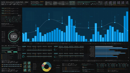 Business stock market, trading, info graphic with animated graphs, charts and data numbers insight analysis to be shown on monitor display screen for business meeting mock up theme