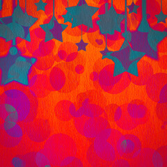 stars on the grunge paper