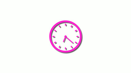 3d pink clock icon,counting down 3d clock icon,clock animation icon