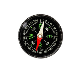 Compass pocket black isolated on white