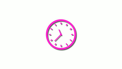 3d pink clock icon,counting down 3d clock icon,clock animation icon