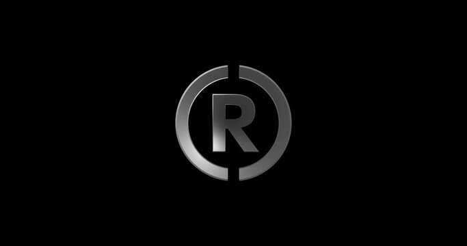R letter logo with circle shape for business and company logo design 4k footage video
