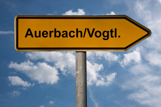 Wegweiser Auerbach im Vogtland
