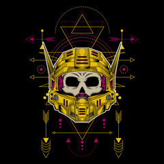 Geometry skull helmet