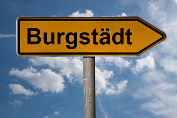 Obraz premium Wegweiser Burgstädt