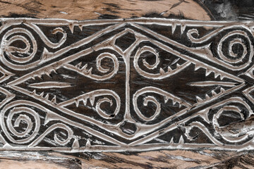 Textured wood surface. Elegant wood Carvings.