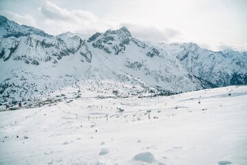 Fototapeta na wymiar Val di Sole Passo Tonale - Adamello Ski, Trentino, Alps Italy
