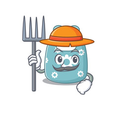 Baby apron mascot design working as a Farmer wearing a hat