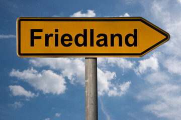 Fototapeta premium Wegweiser Friedland