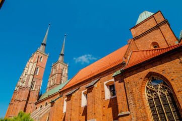 Wroclaw, Poland. 2012. Gothic cathedral of St. John the Baptist (Katedra sw. Jana Chrzciciela) in Ostrow Tumski