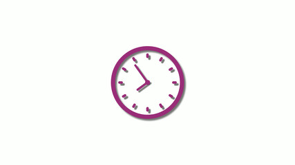 3d pink dark clock icon,Clock animation,counting down clock icon,pink clock