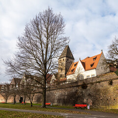 city of Ulm, Danube, with the Mister of Ulm