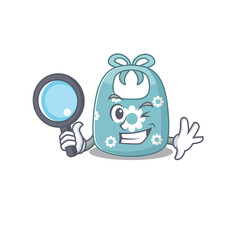 cartoon picture of baby apron Detective using tools