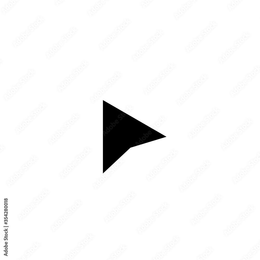 Poster black arrow cursor icon vector on white background. computer mouse pointer symbol
