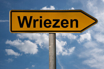 Fototapeta premium Wegweiser Wriezen